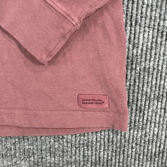 Life is Good Shirt Mens Large Red Long Sleeve Football Season Crusher Crew - Picture 5 of 10